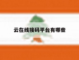 云在线接码平台有哪些