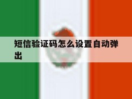 短信验证码怎么设置自动弹出