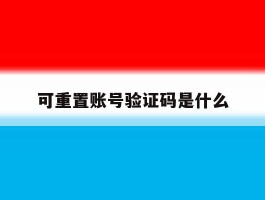 可重置账号验证码是什么