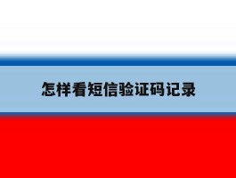怎样看短信验证码记录