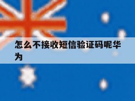 怎么不接收短信验证码呢华为
