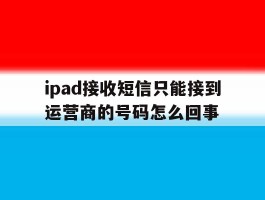 ipad接收短信只能接到运营商的号码怎么回事的简单介绍