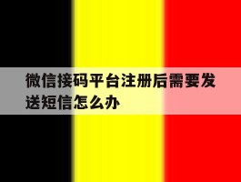 微信接码平台注册后需要发送短信怎么办的简单介绍