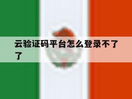 云验证码平台怎么登录不了了