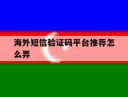 海外短信验证码平台推荐怎么弄