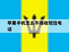 苹果手机怎么不接收短信电话