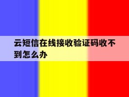 云短信在线接收验证码收不到怎么办