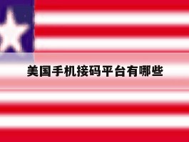 美国手机接码平台有哪些