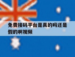 免费接码平台是真的吗还是假的啊视频