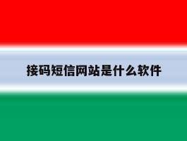 接码短信网站是什么软件