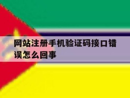 网站注册手机验证码接口错误怎么回事