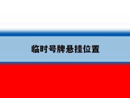 临时号牌悬挂位置