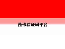 是卡验证码平台