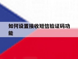 如何设置接收短信验证码功能