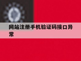 网站注册手机验证码接口异常