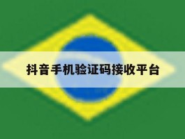 抖音手机验证码接收平台