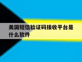 美国短信验证码接收平台是什么软件