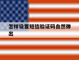 怎样设置短信验证码自然弹出