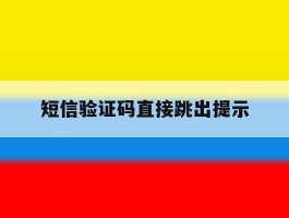 短信验证码直接跳出提示