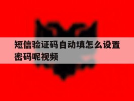短信验证码自动填怎么设置密码呢视频