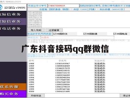 广东抖音接码qq群微信