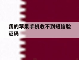 我的苹果手机收不到短信验证码