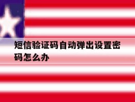 短信验证码自动弹出设置密码怎么办