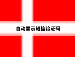 自动显示短信验证码