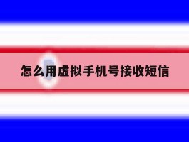 怎么用虚拟手机号接收短信