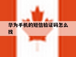 华为手机的短信验证码怎么找