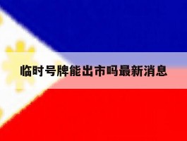 临时号牌能出市吗最新消息