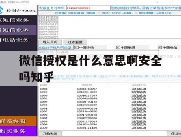 微信授权是什么意思啊安全吗知乎的简单介绍