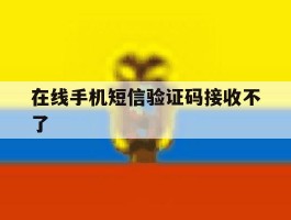 在线手机短信验证码接收不了