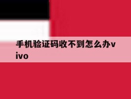 手机验证码收不到怎么办vivo