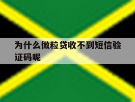 为什么微粒贷收不到短信验证码呢