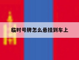 临时号牌怎么悬挂到车上