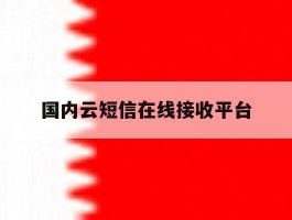 国内云短信在线接收平台