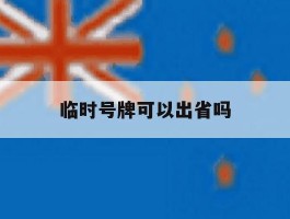 临时号牌可以出省吗