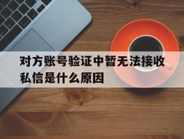 对方账号验证中暂无法接收私信是什么原因