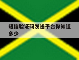 短信验证码发送平台你知道多少