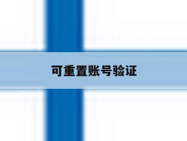 可重置账号验证