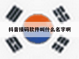 抖音接码软件叫什么名字啊