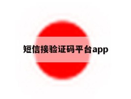 短信接验证码平台app