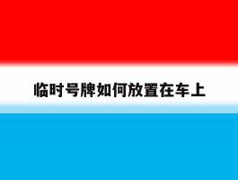 临时号牌如何放置在车上