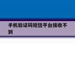 手机验证码短信平台接收不到