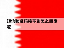 短信验证码接不到怎么回事呢