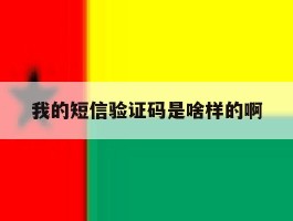 我的短信验证码是啥样的啊