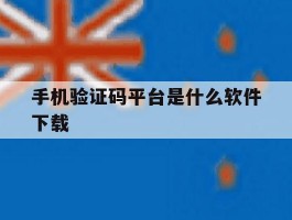 手机验证码平台是什么软件下载