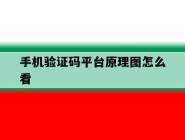 手机验证码平台原理图怎么看