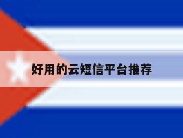 好用的云短信平台推荐
